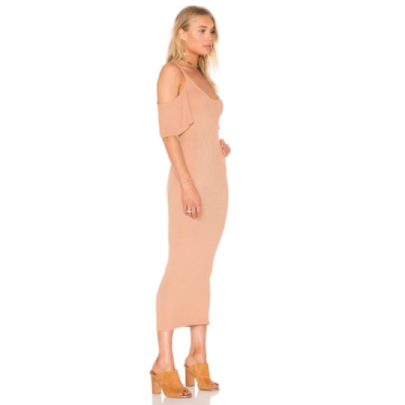 Enza Costa Silk Ribbed OTS Sleeve Midi Dress EUC S - Picture 7 of 14